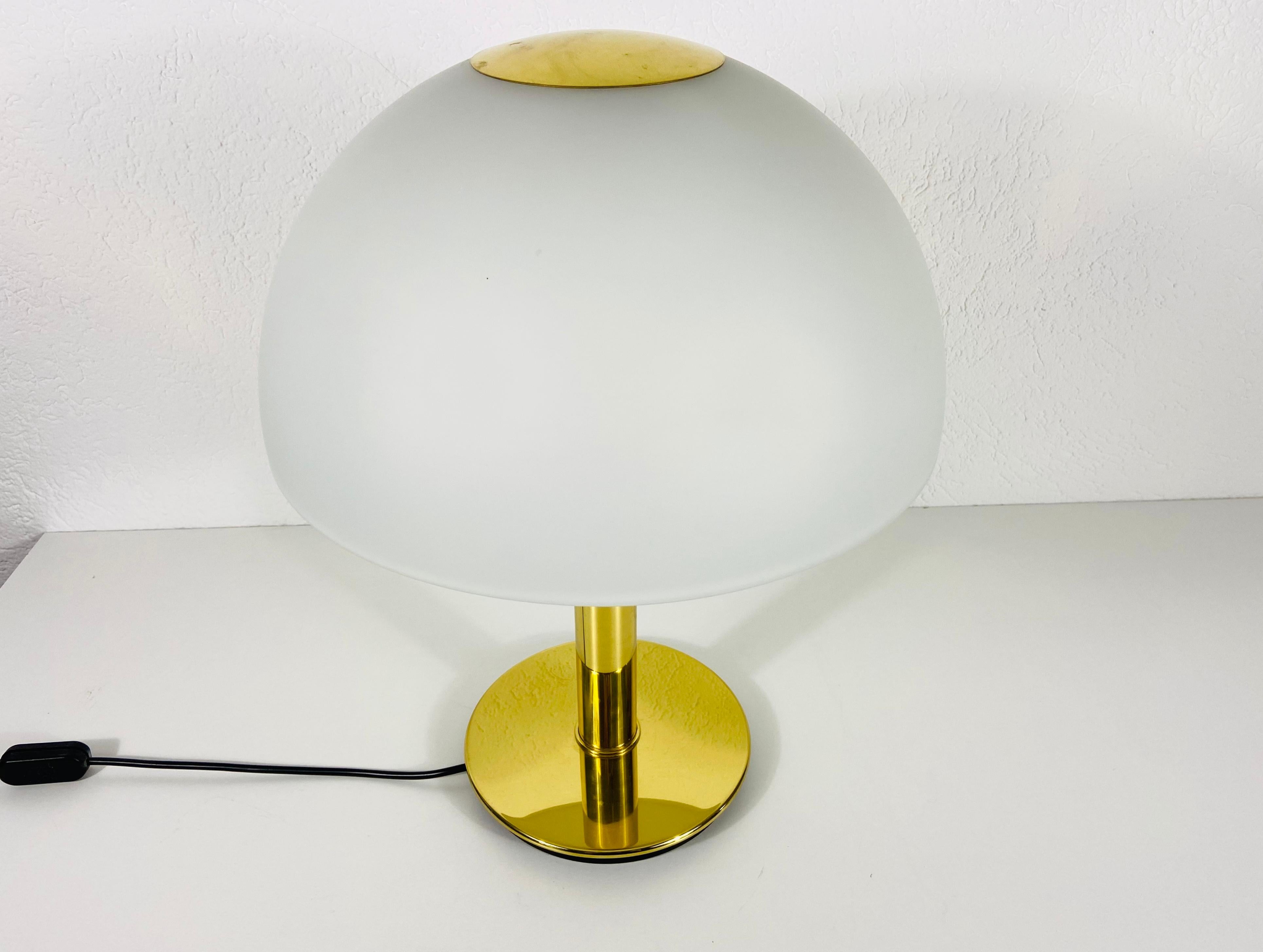 Mid-20th Century German Midcentury Solid Brass Table Lamp by Limburg, 1960s