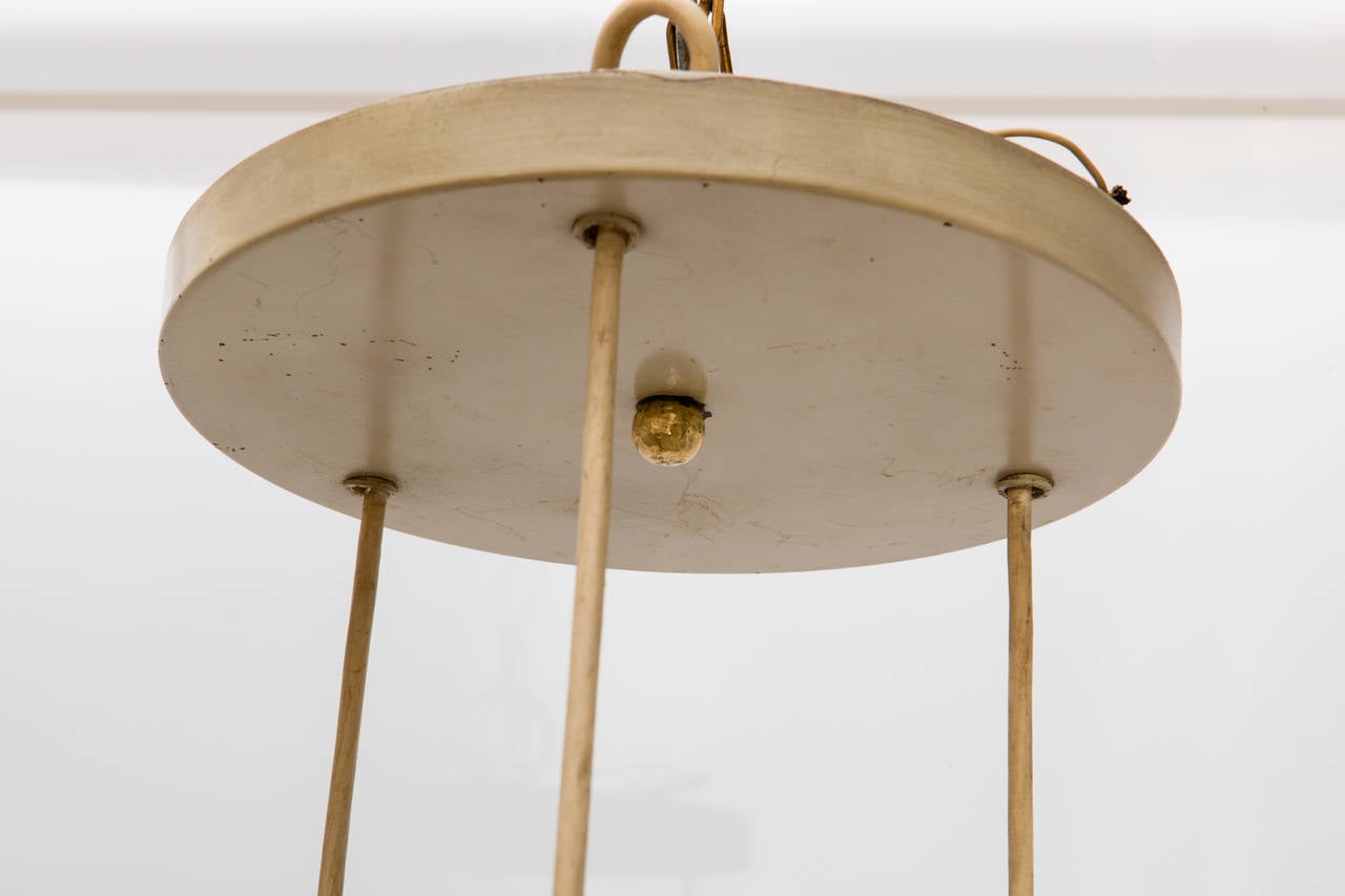 German Midcentury Staggered Pendant Fixture In Good Condition For Sale In Tarrytown, NY