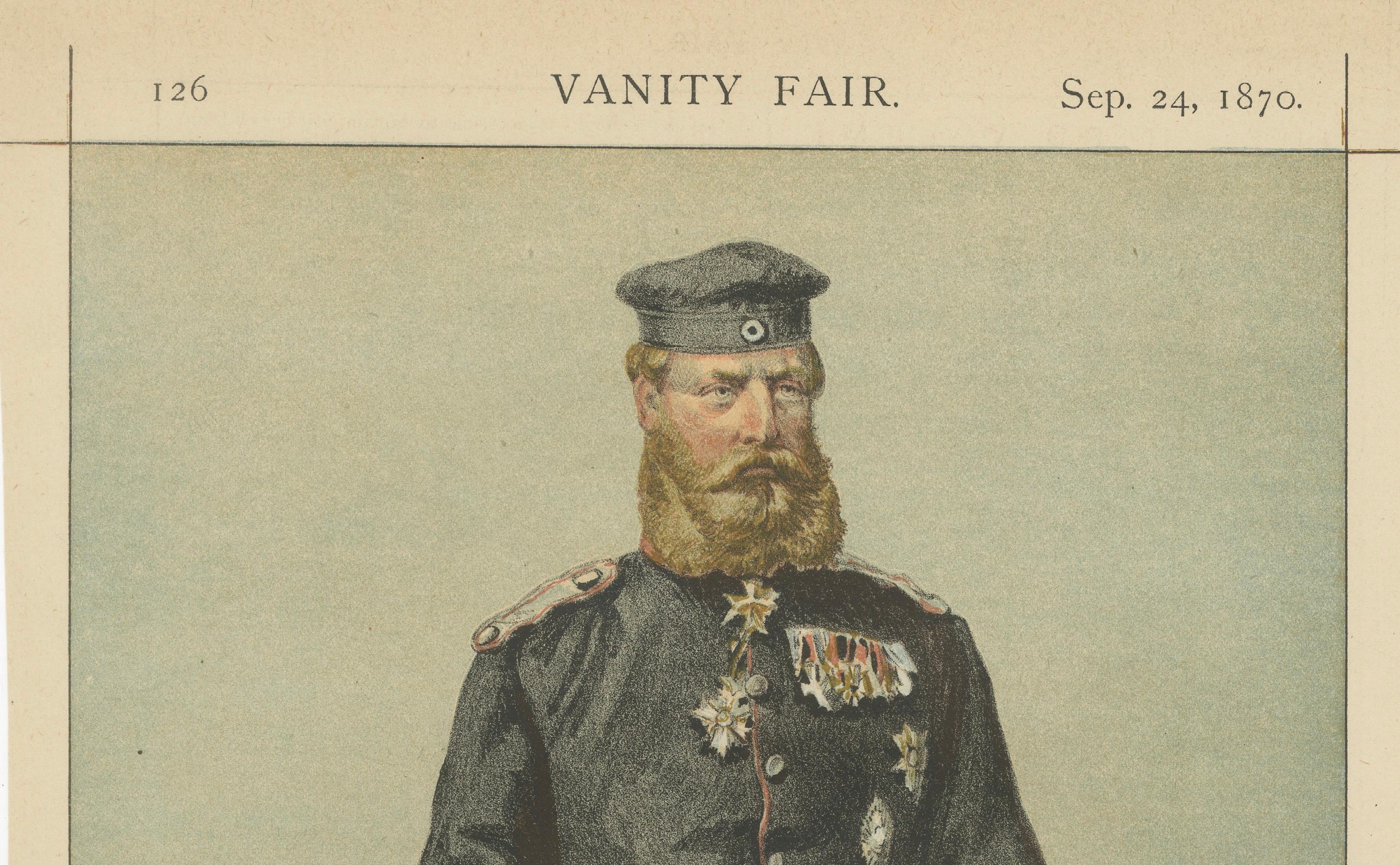 German Military Portrait – Vanity Fair Men of the Day No. 11, 1870
