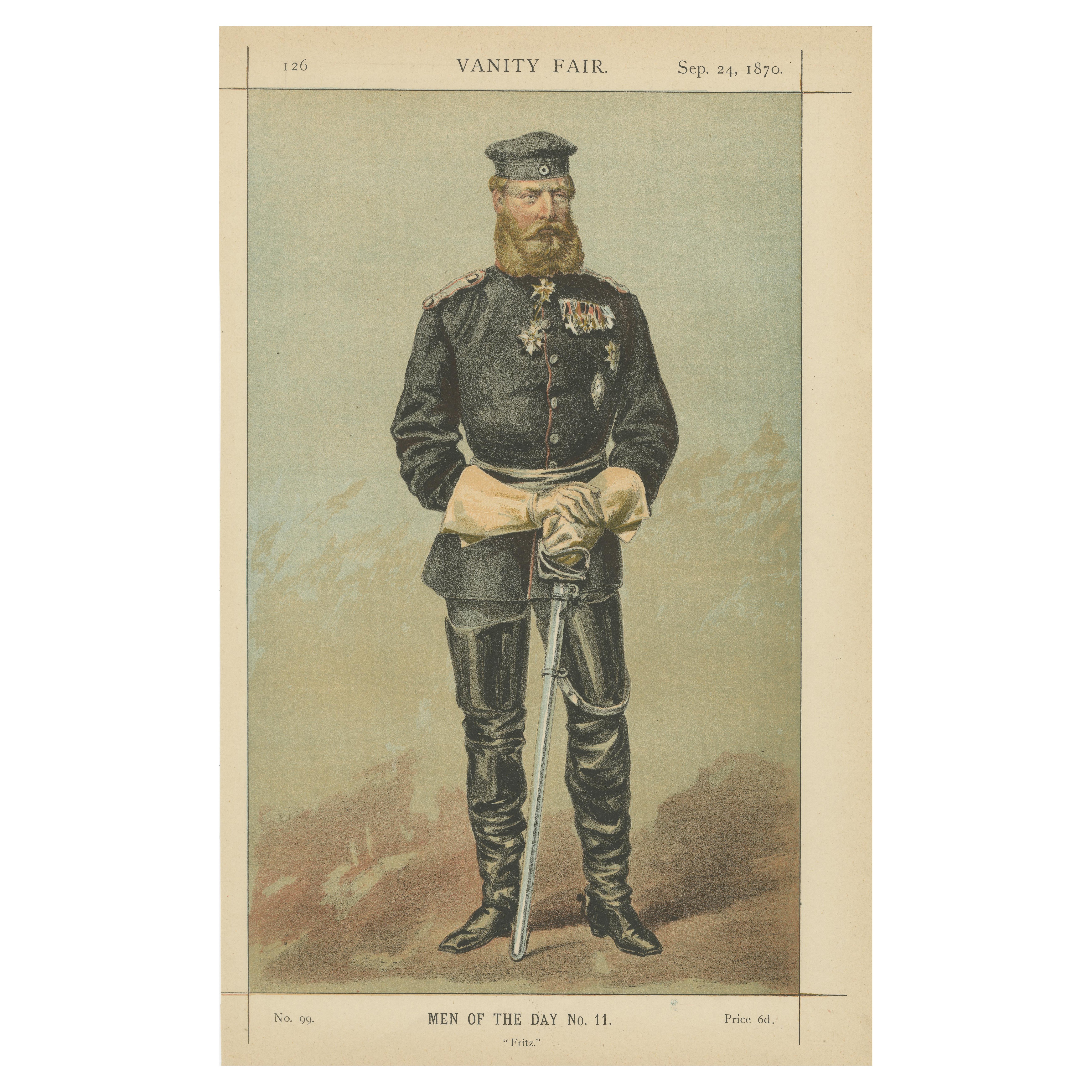 German Military Portrait – Vanity Fair Men of the Day No. 11, 1870