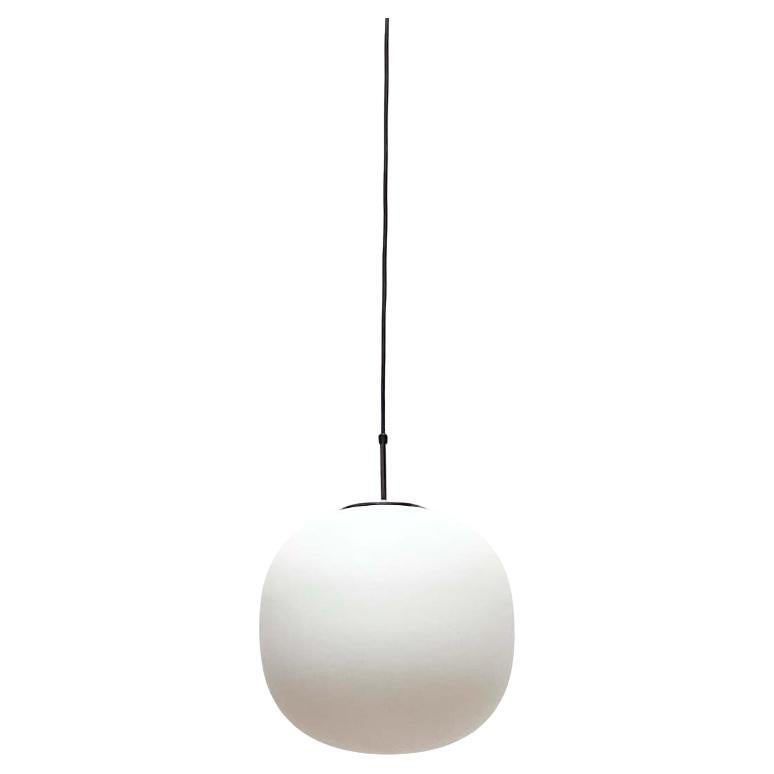 Lampe suspendue minimaliste allemande en verre Ball and Ball de Glashütte Limburg, années 1970 en vente