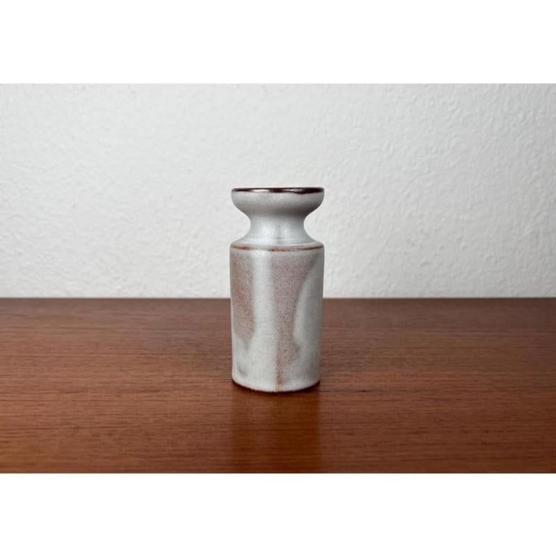Mid-Century Modern German Minimalist Pottery Candleholder by Monika Maetzel, Mid-Century 1960s For Sale