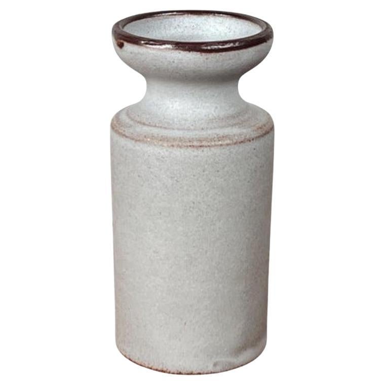 German Minimalist Pottery Candleholder by Monika Maetzel, Mid-Century 1960s For Sale