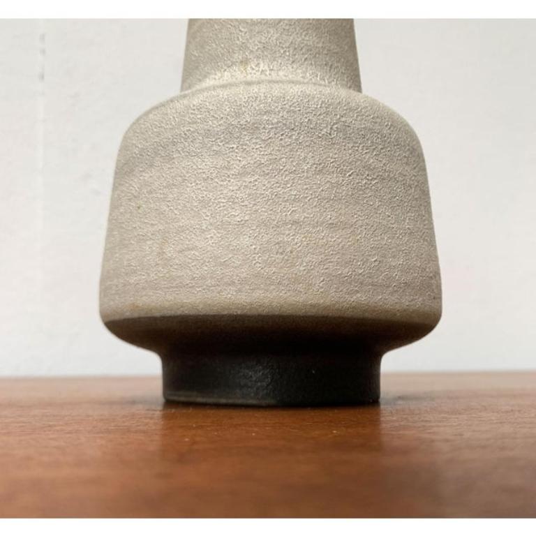German Minimalist Vase from Überlacker Keramik, 1960s, in Very Good conditions. Designed 1960 to 1969 This piece has an attribution mark.

Additional information:
Materials: Ceramic
Color: Brown
Styles: Mid-Century Modern, Minimalist
Country of