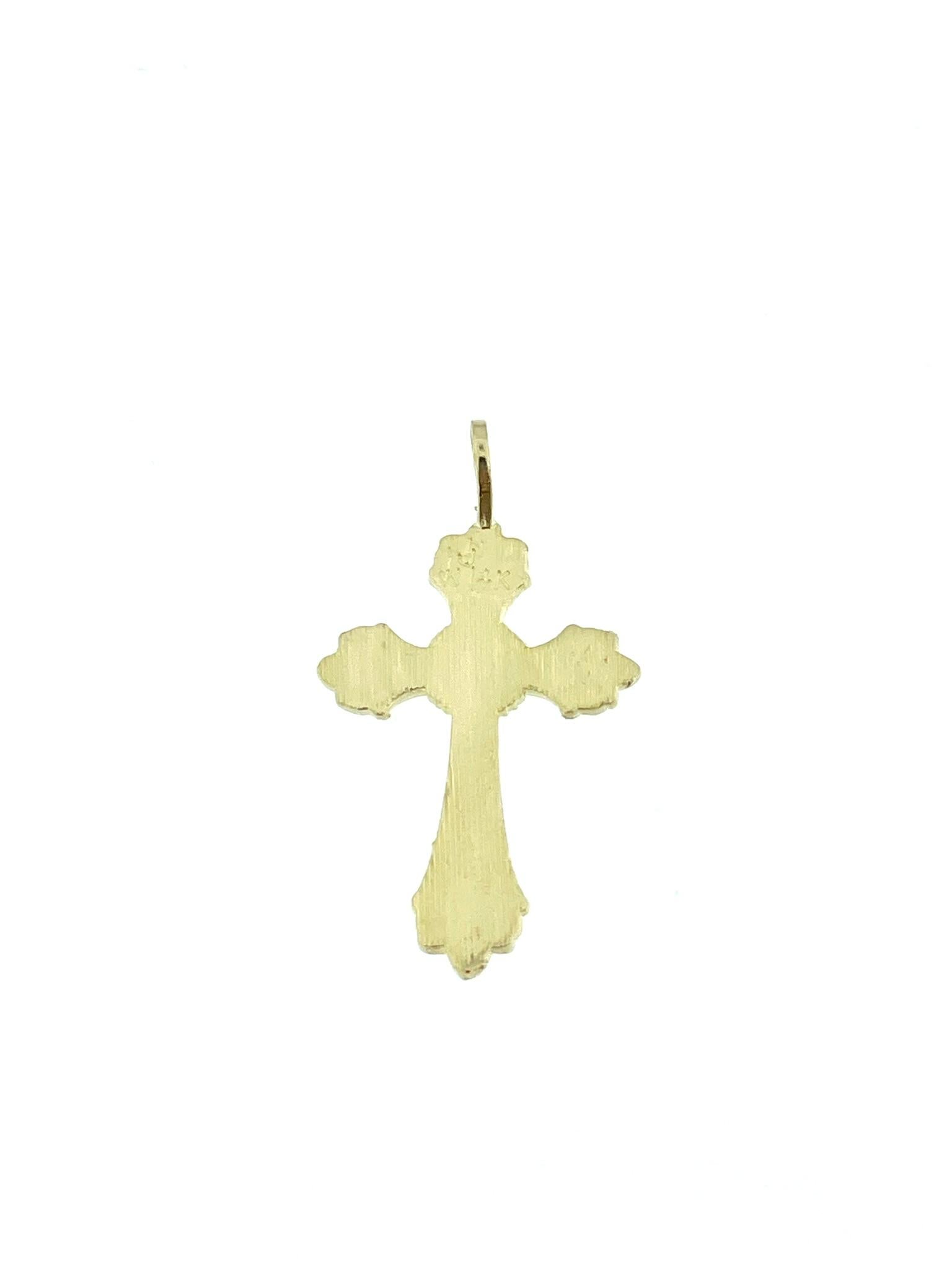 The German Modern Cross Yellow Gold is a contemporary interpretation of a classic religious symbol, crafted with elegance and sophistication. Made from 14-karat yellow gold, this cross pendant exudes luxury and quality.

The use of 14-karat gold