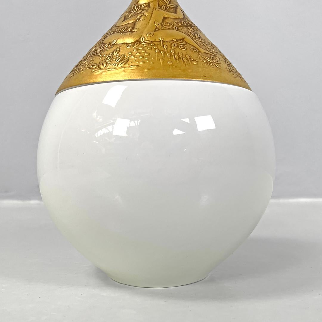 German modern golden ceramic box Sarastro by Bjorn Wiinblad for Rosenthal 1980s 8