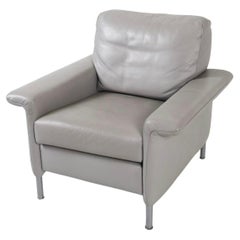 Fauteuil moderne allemand en cuir gris de Rolf Benz BMP