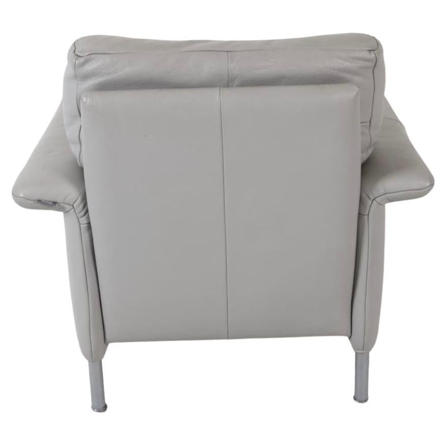 Scandinavian Modern German Modern Gray Leather armchair by Rolf Benz BMP For Sale