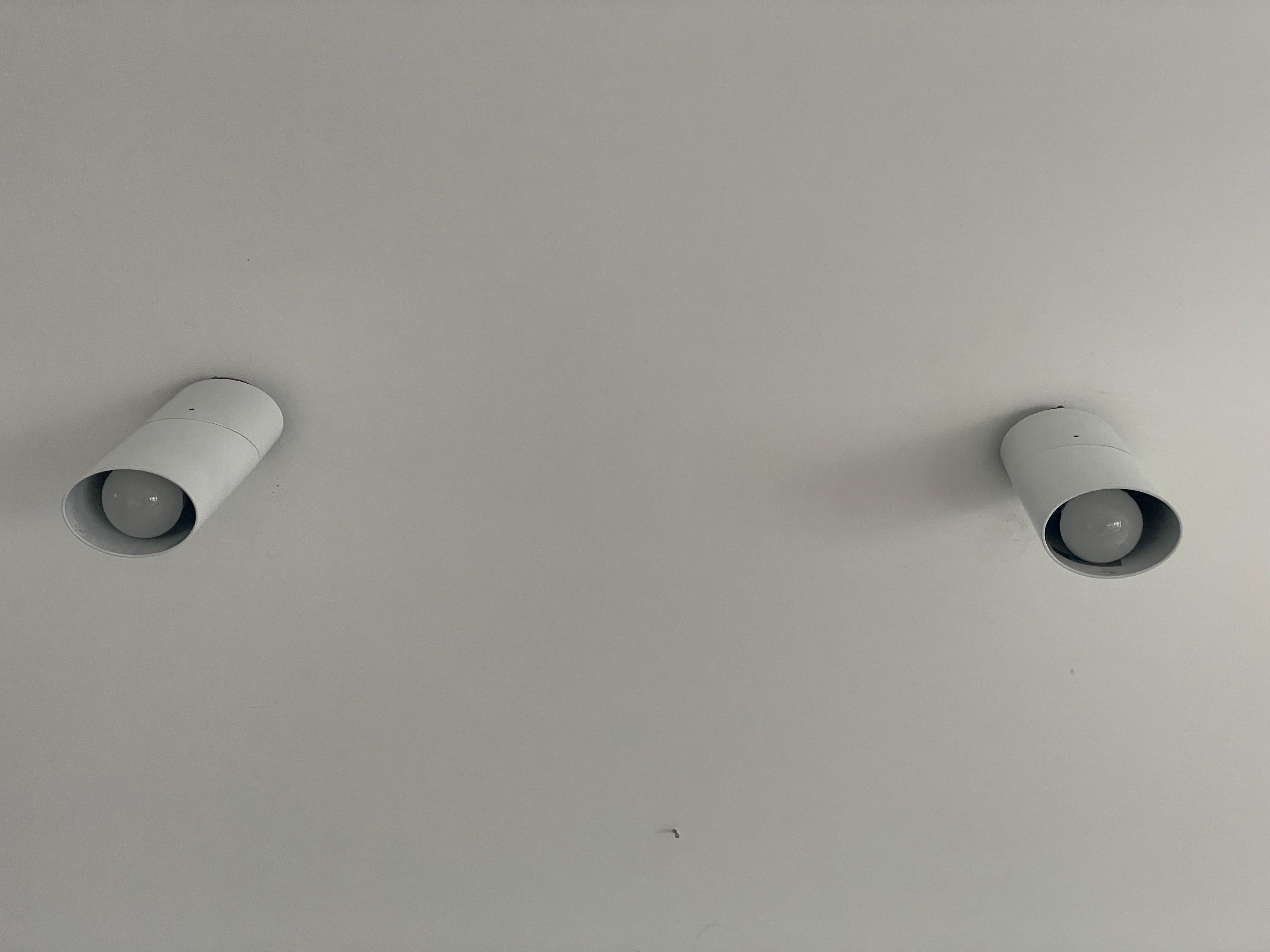 Metal German Modern Rotatable Head Pair of Sconces by Beisl, 1960s, Germany For Sale