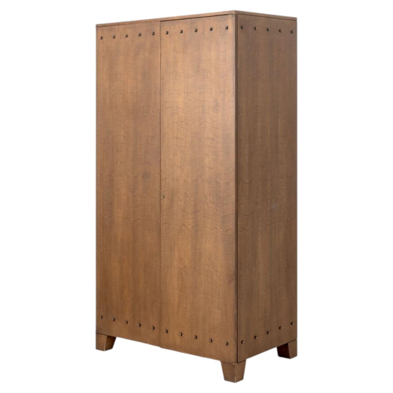 German Modern Studded Maple Entertainment Unit