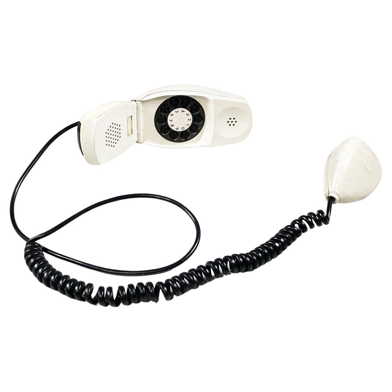 Telephone moderne allemand blanc Grillo de Zanuso Sapper pour Siemens, années 1960