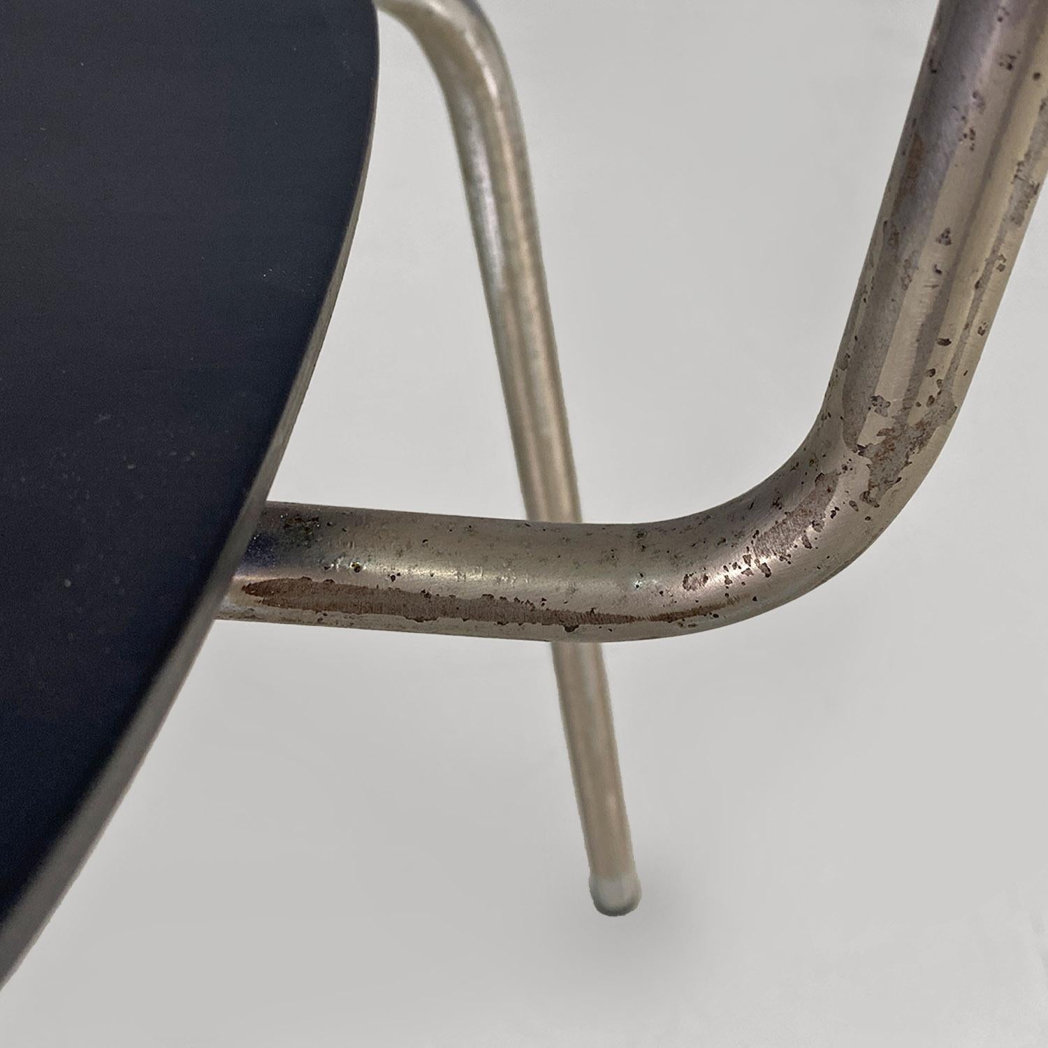 German modern wood metal SE68 chairs by Egon Eiermann for Wilde + Spieth, 1960s in vendita 9
