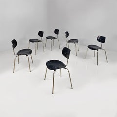 German modern wood metal SE68 chairs by Egon Eiermann for Wilde + Spieth, 1960s