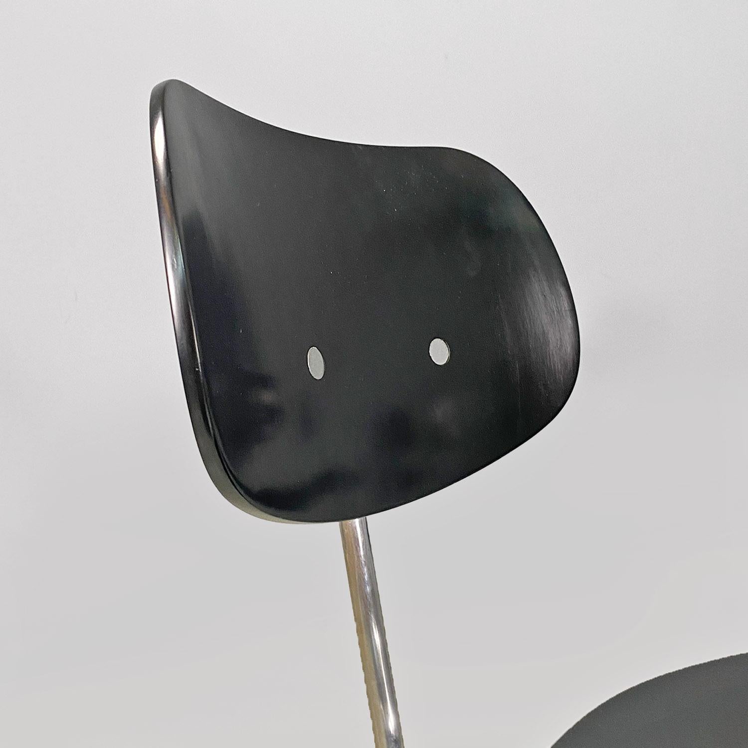 German modern wood metal SE68 chairs by Egon Eiermann for Wilde + Spieth, 1960s in vendita 2