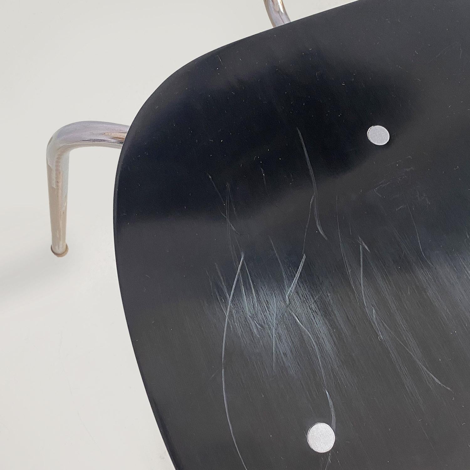 German modern wood metal SE68 chairs by Egon Eiermann for Wilde + Spieth, 1960s in vendita 3