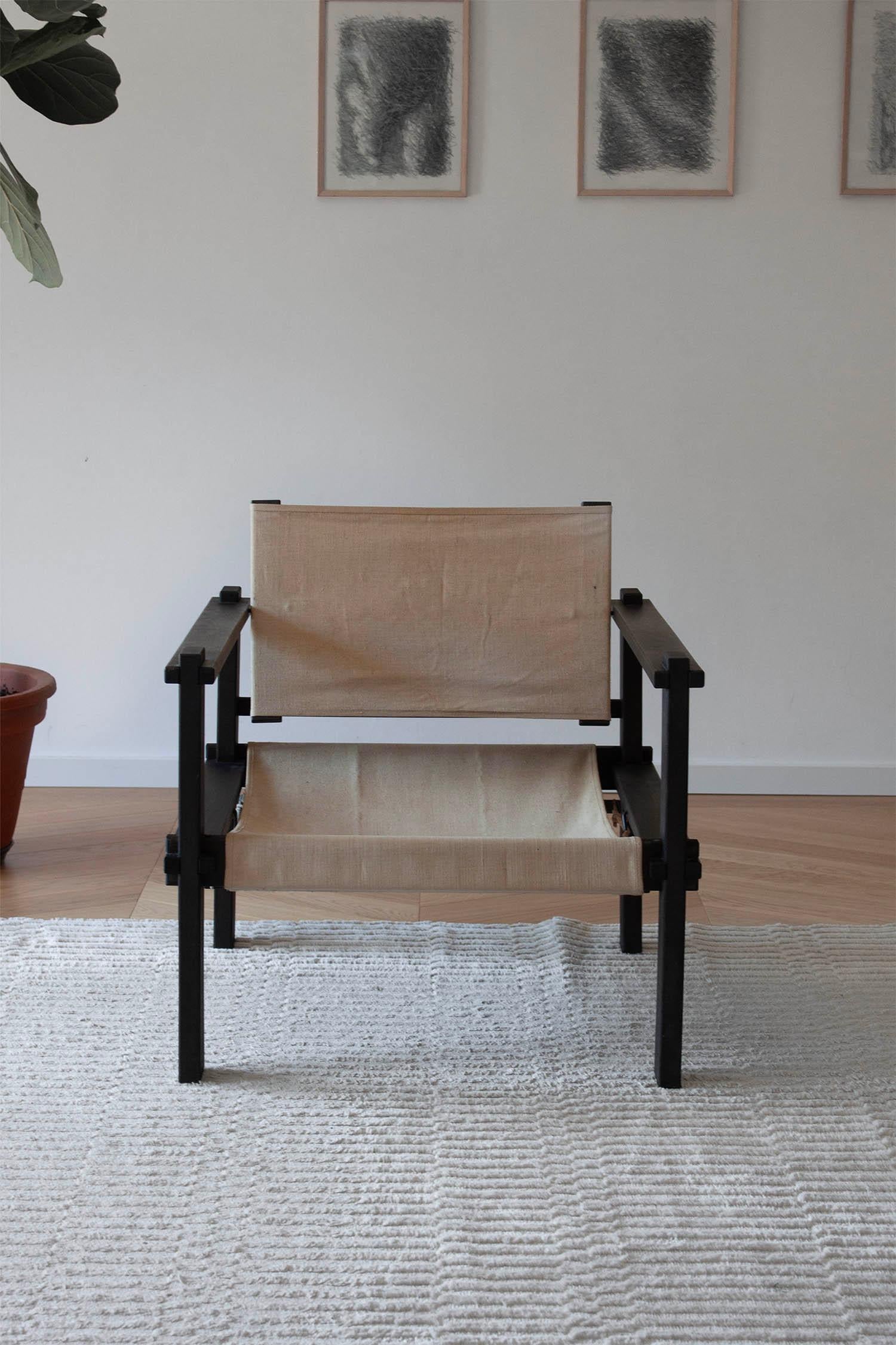 Postmoderne Chaise Safari du modernisme allemand dans le style de chaise fermier en vente