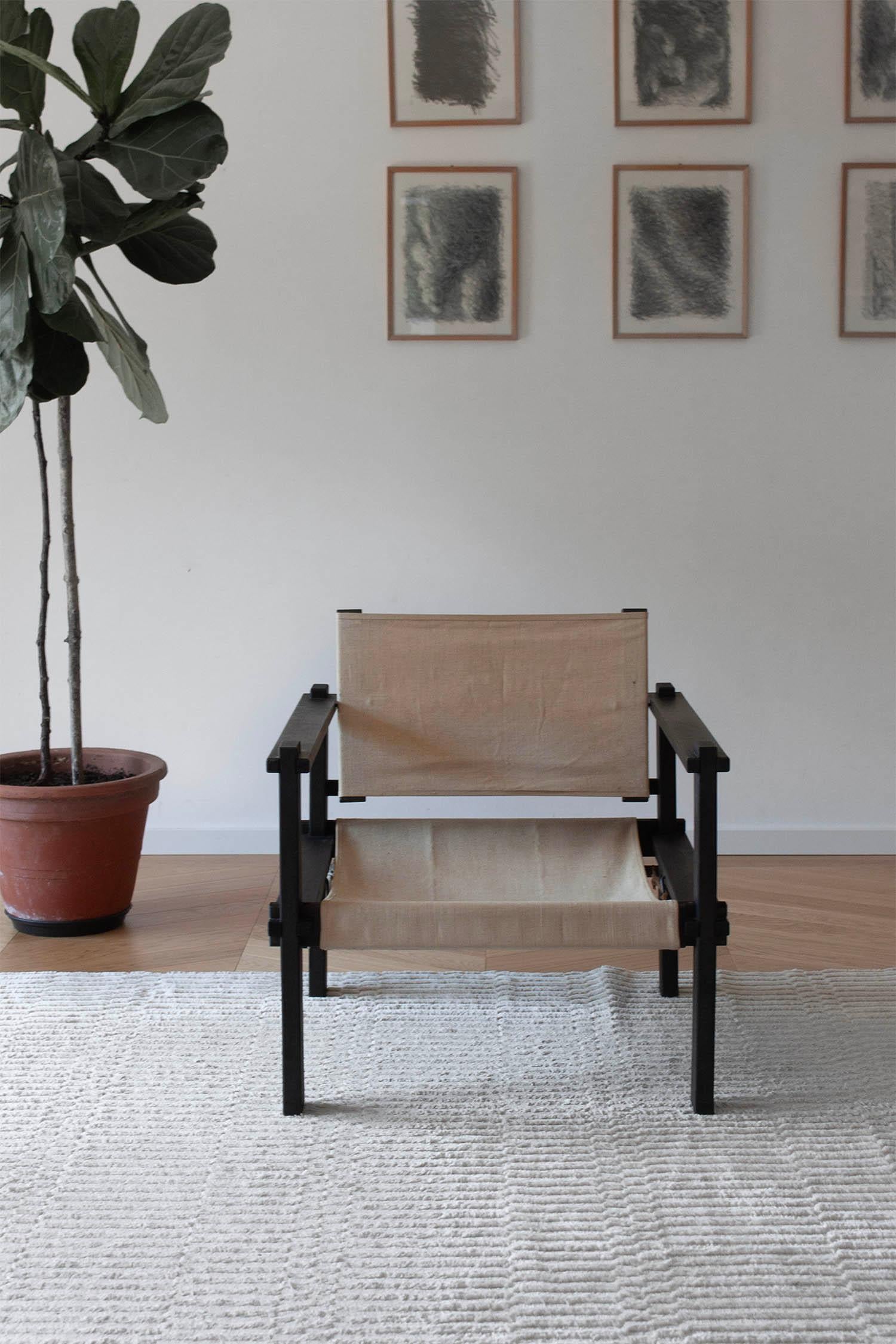 Allemand Chaise Safari du modernisme allemand dans le style de chaise fermier en vente