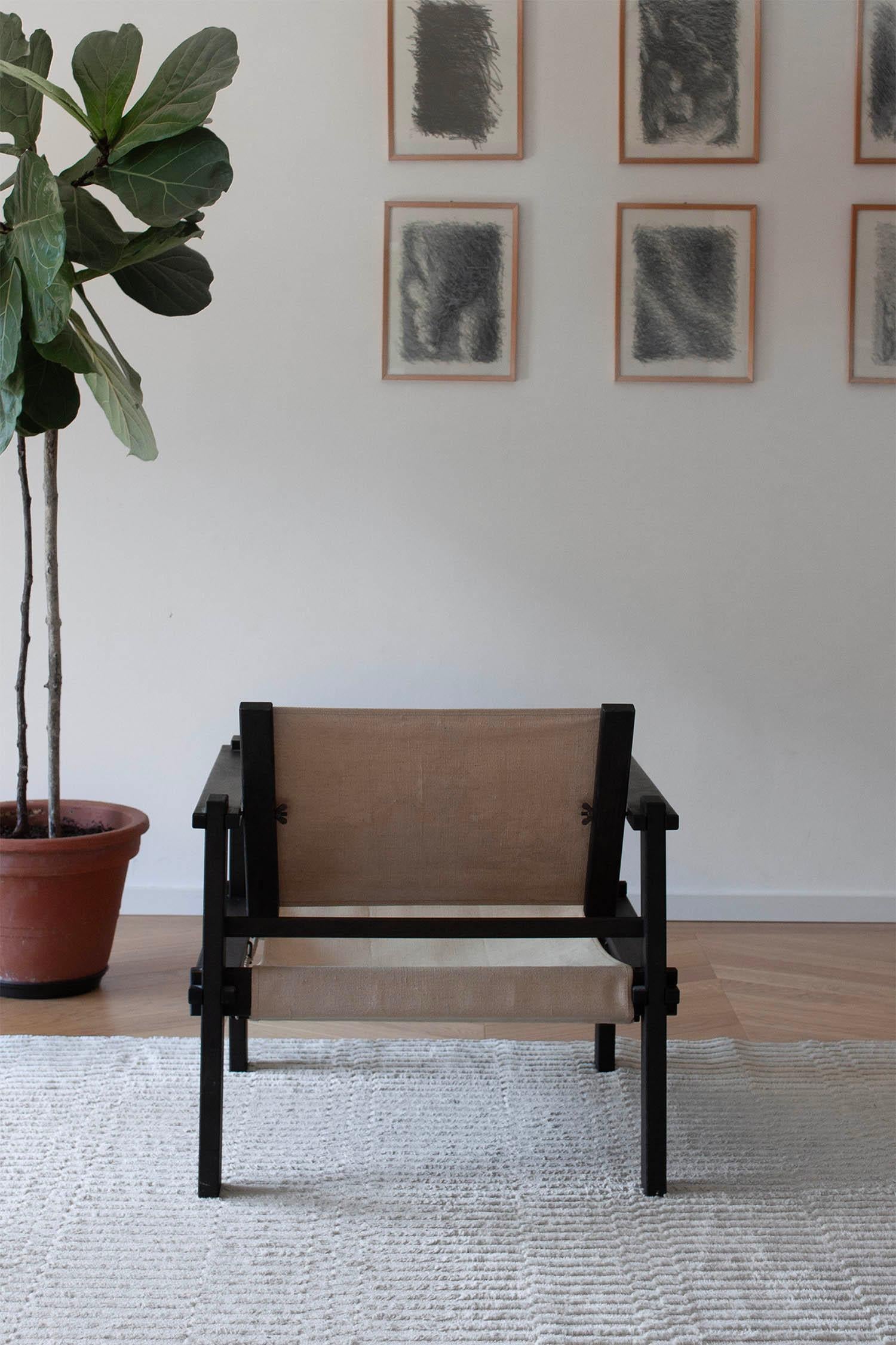 Chaise Safari du modernisme allemand dans le style de chaise fermier Bon état - En vente à Rümmingen, BW