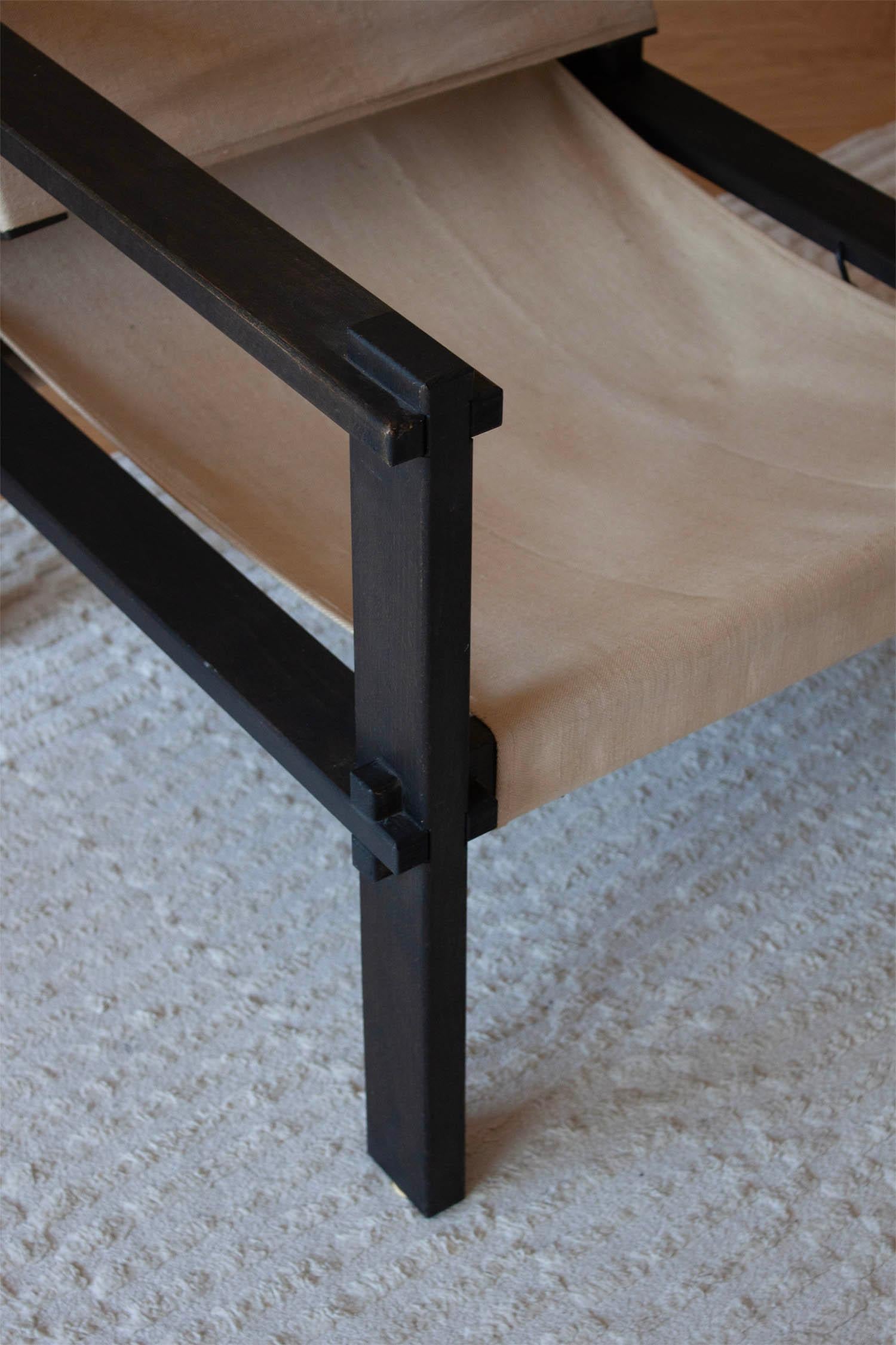 Bois Chaise Safari du modernisme allemand dans le style de chaise fermier en vente