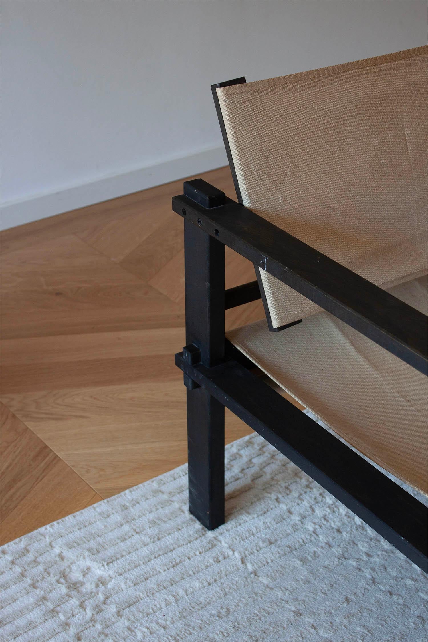 Chaise Safari du modernisme allemand dans le style de chaise fermier en vente 1