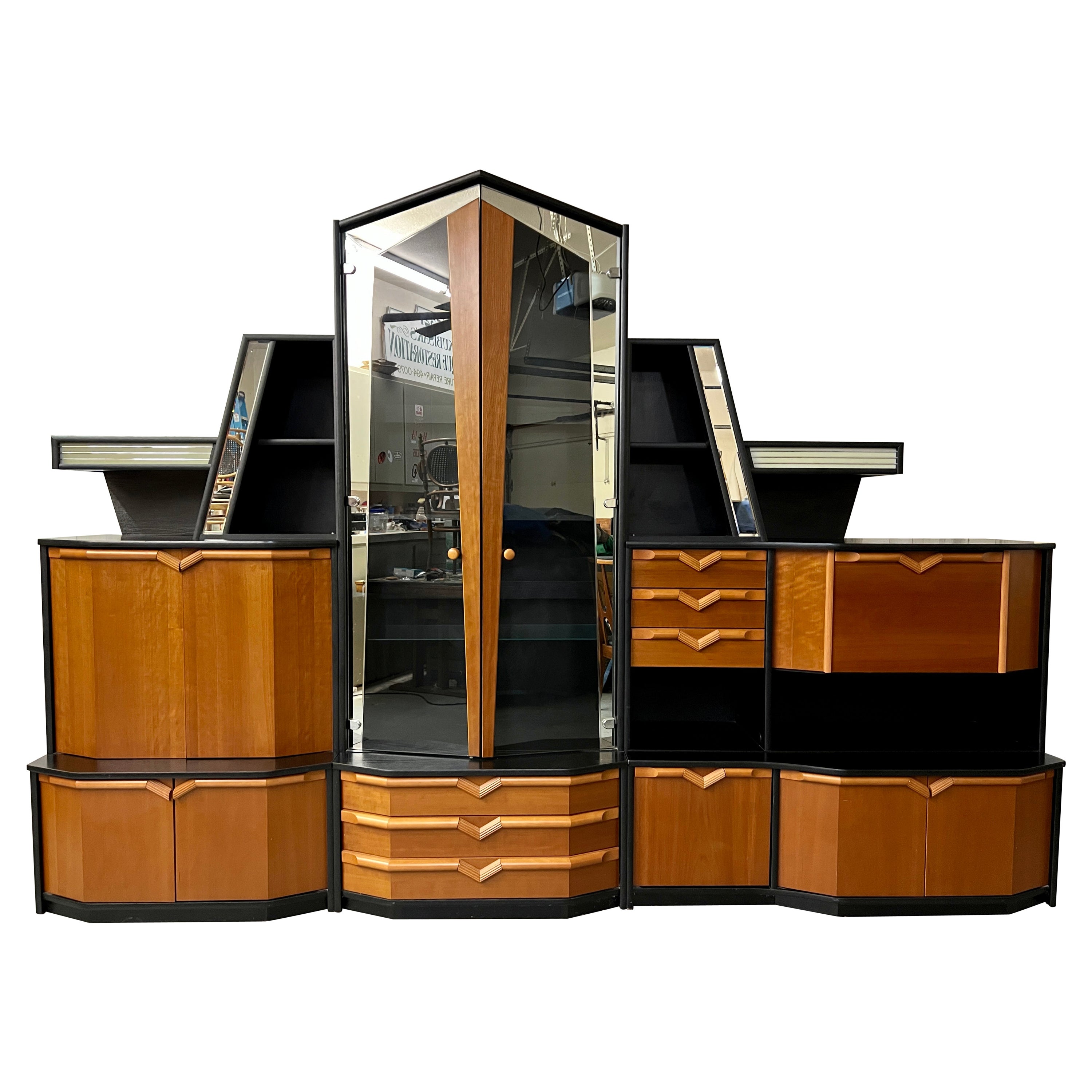 German Modernist Wall Unit by Schieder Mobel