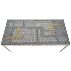 German Mosaic Coffee Table by Berthold Müller Oerlinghausen, 1960s