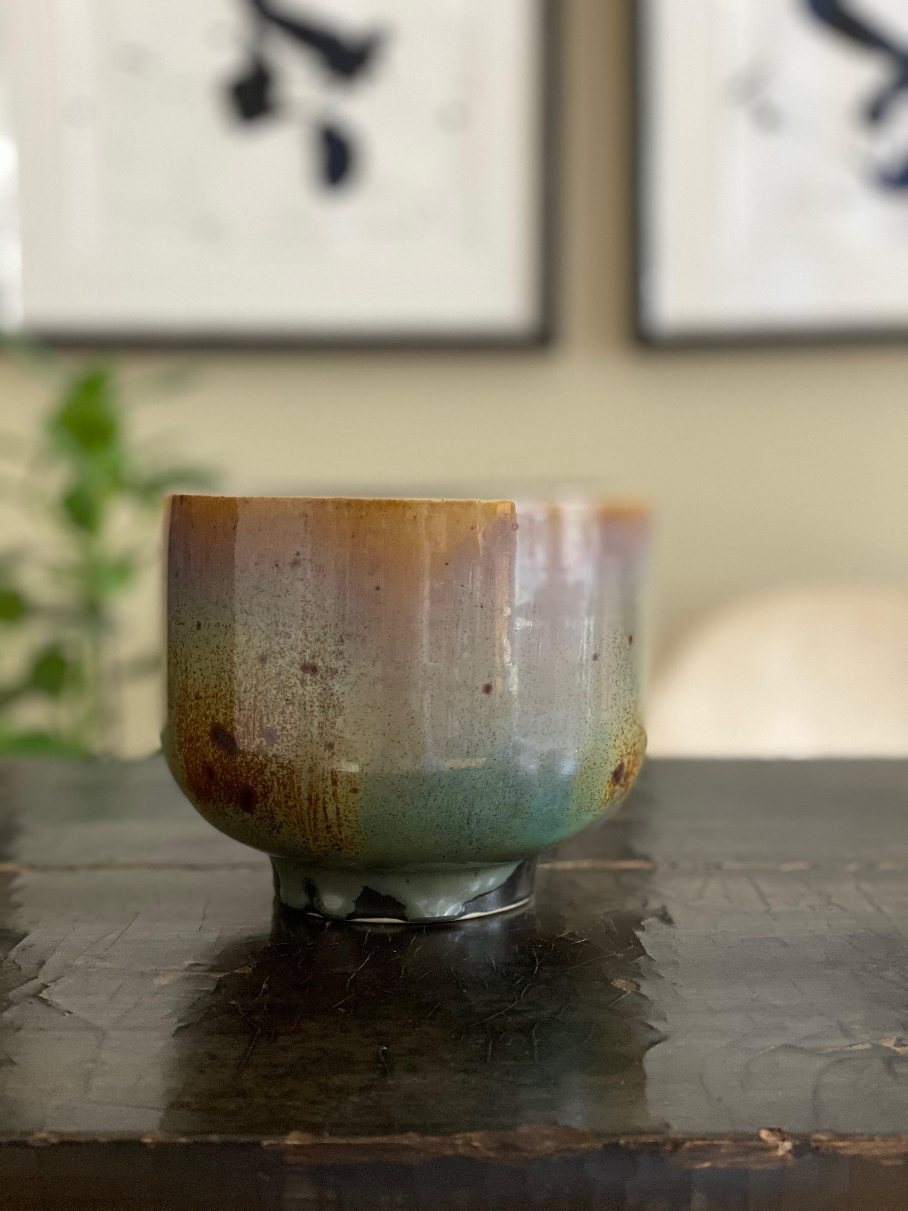 Postmoderno Vaso tedesco in ceramica multicolore di Walther Zander in vendita