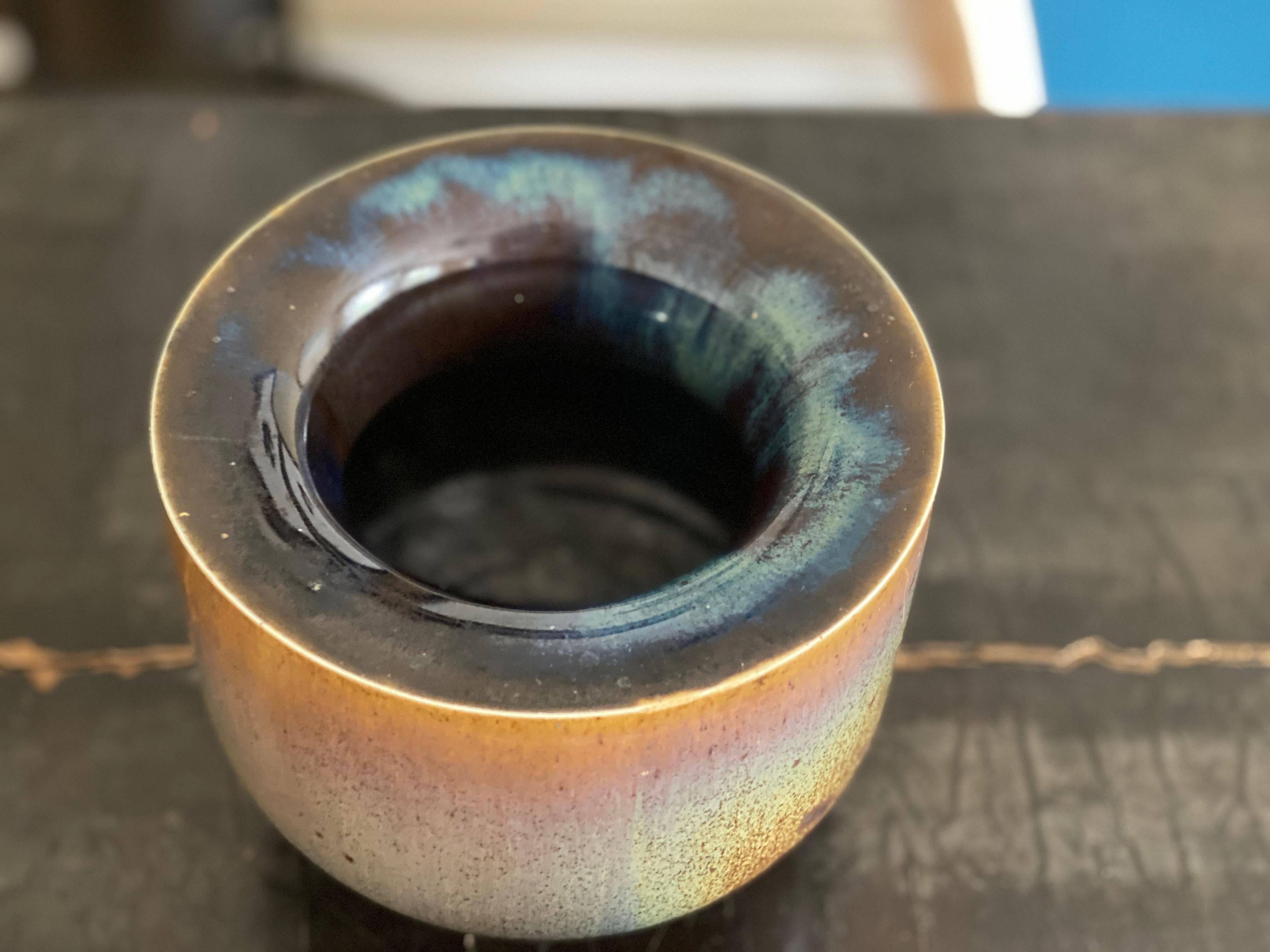 Vase en céramique multicolore allemande de Walther Zander en vente 1
