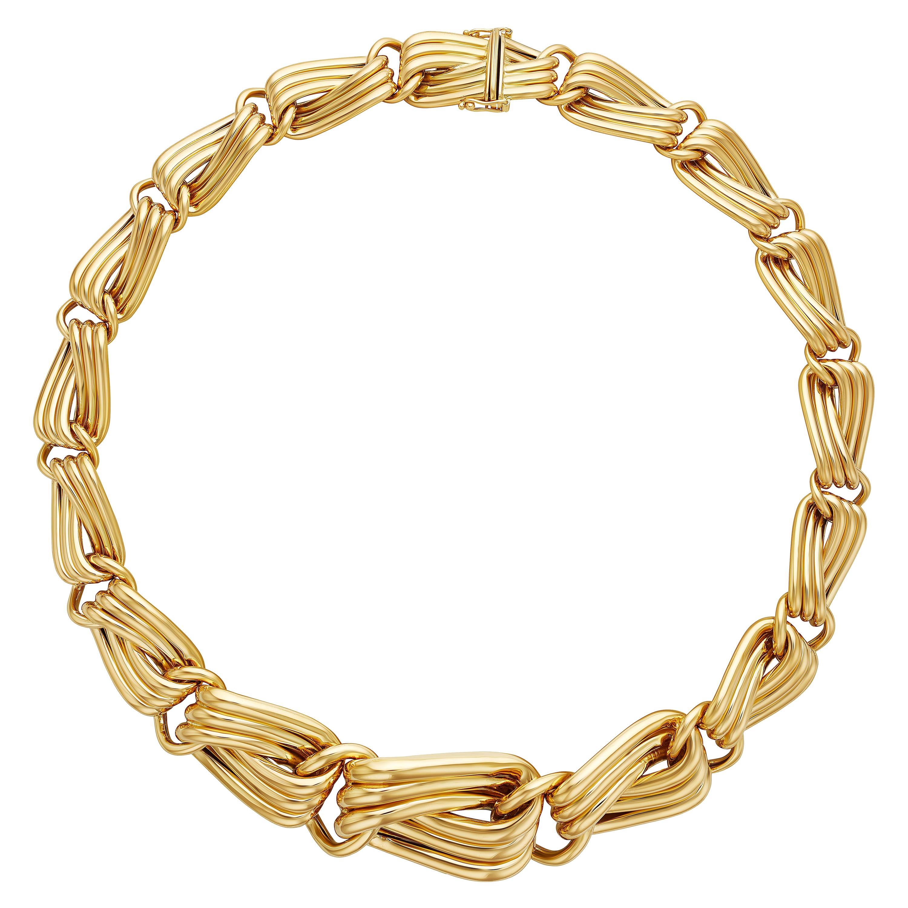 German Neiman Marcus 18 Karat Yellow Gold Link Necklace