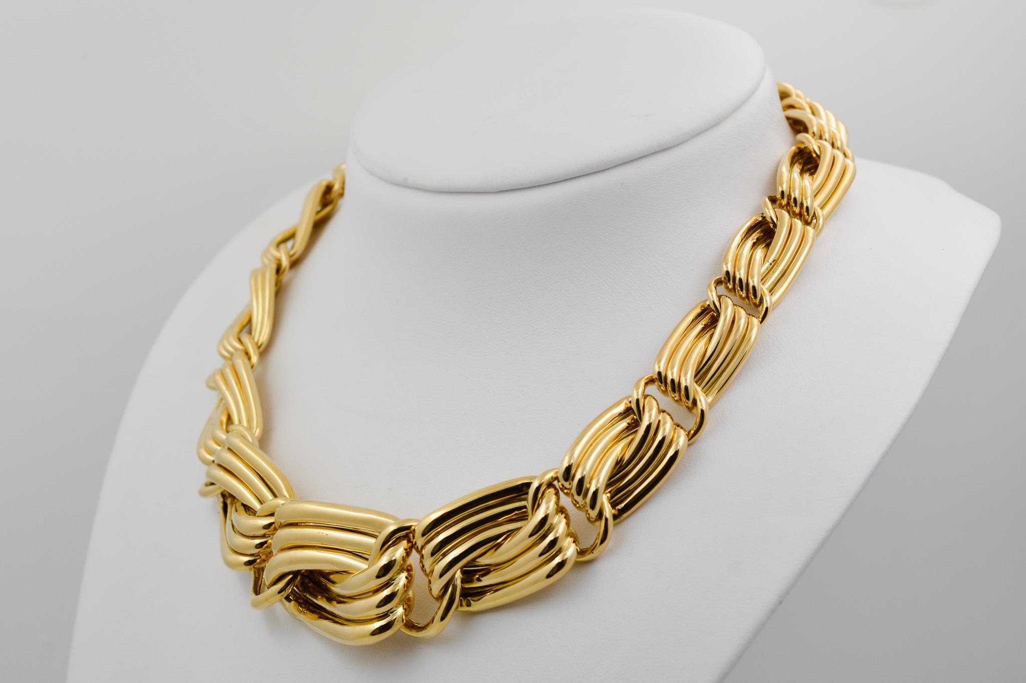 Deutsche Neiman Marcus 18 Karat Gelbgold Gliederkette für Damen oder Herren