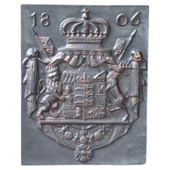 German Neoclassical Style Coat of Arms Fireback