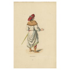 Antique German Nobleman of the Middle Ages: Elegance in Profile, 1847