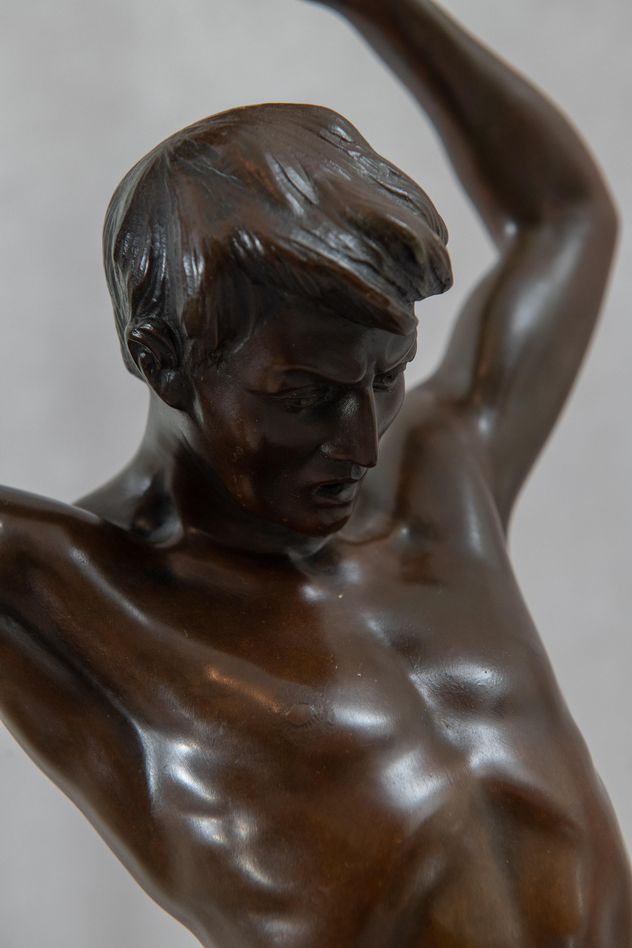 Warrior masculin nu allemand Otto Schmidt Hofer, vers 1910 en vente 2