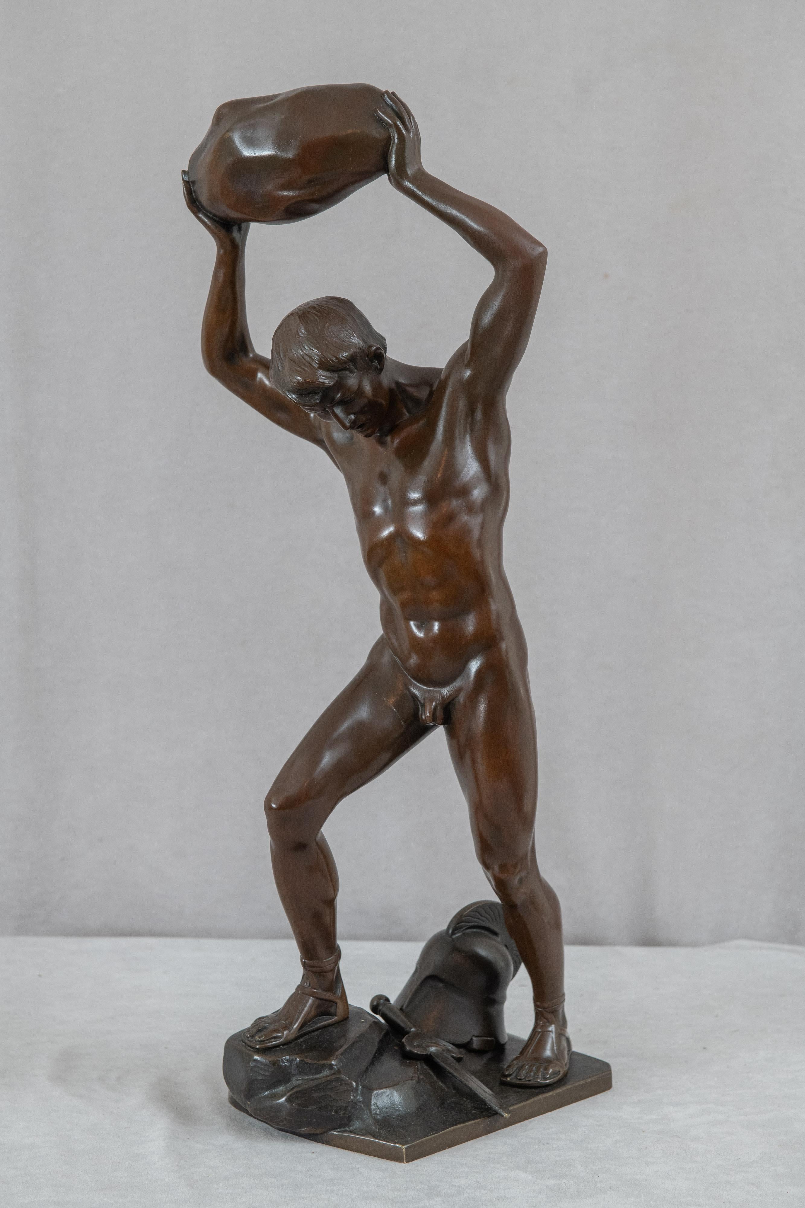 
Sculpture en bronze patiné du sculpteur allemand Otto Schmidt Hofer (1873-1925). Intitulé 