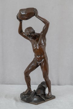 German Nude Male Warrior, Otto Schmidt Hofer, ca. 1910