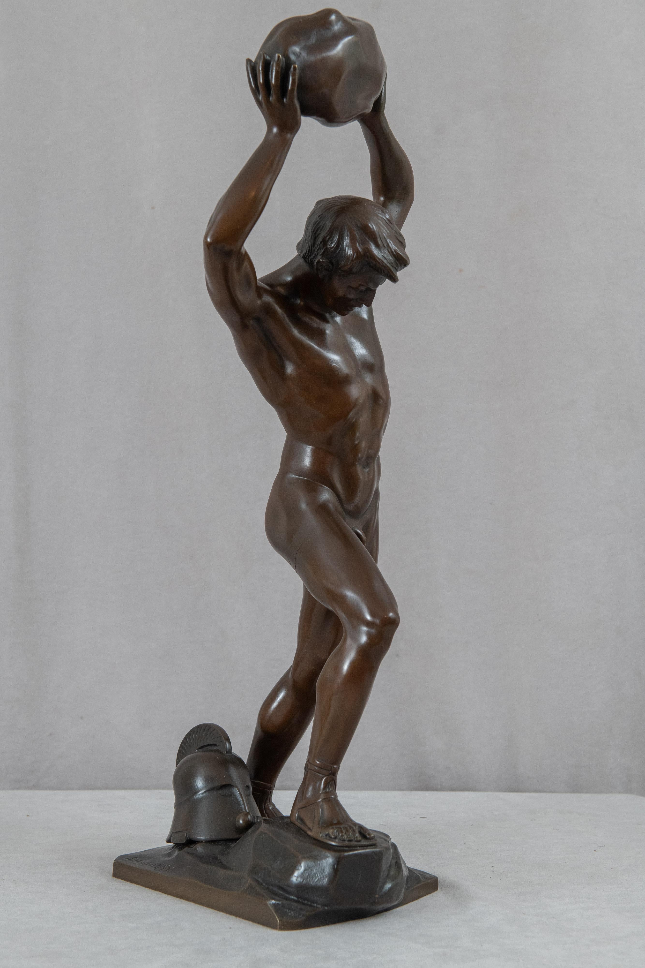 Warrior masculin nu allemand Otto Schmidt Hofer, vers 1910 en vente 1