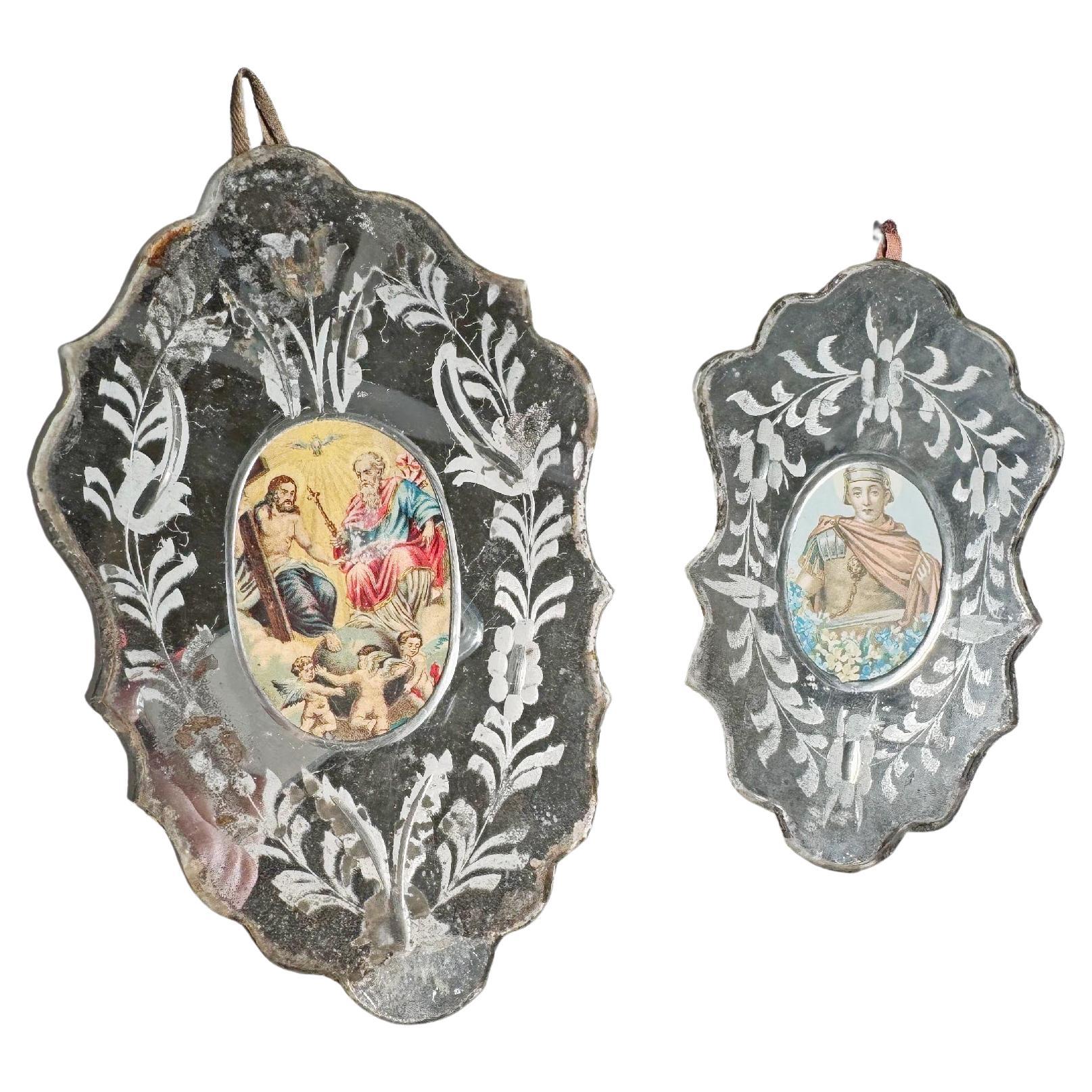 German Nuns' Mirrors circa 1800 For Sale