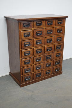 German Oak Apothecary Cabinet, 1930s