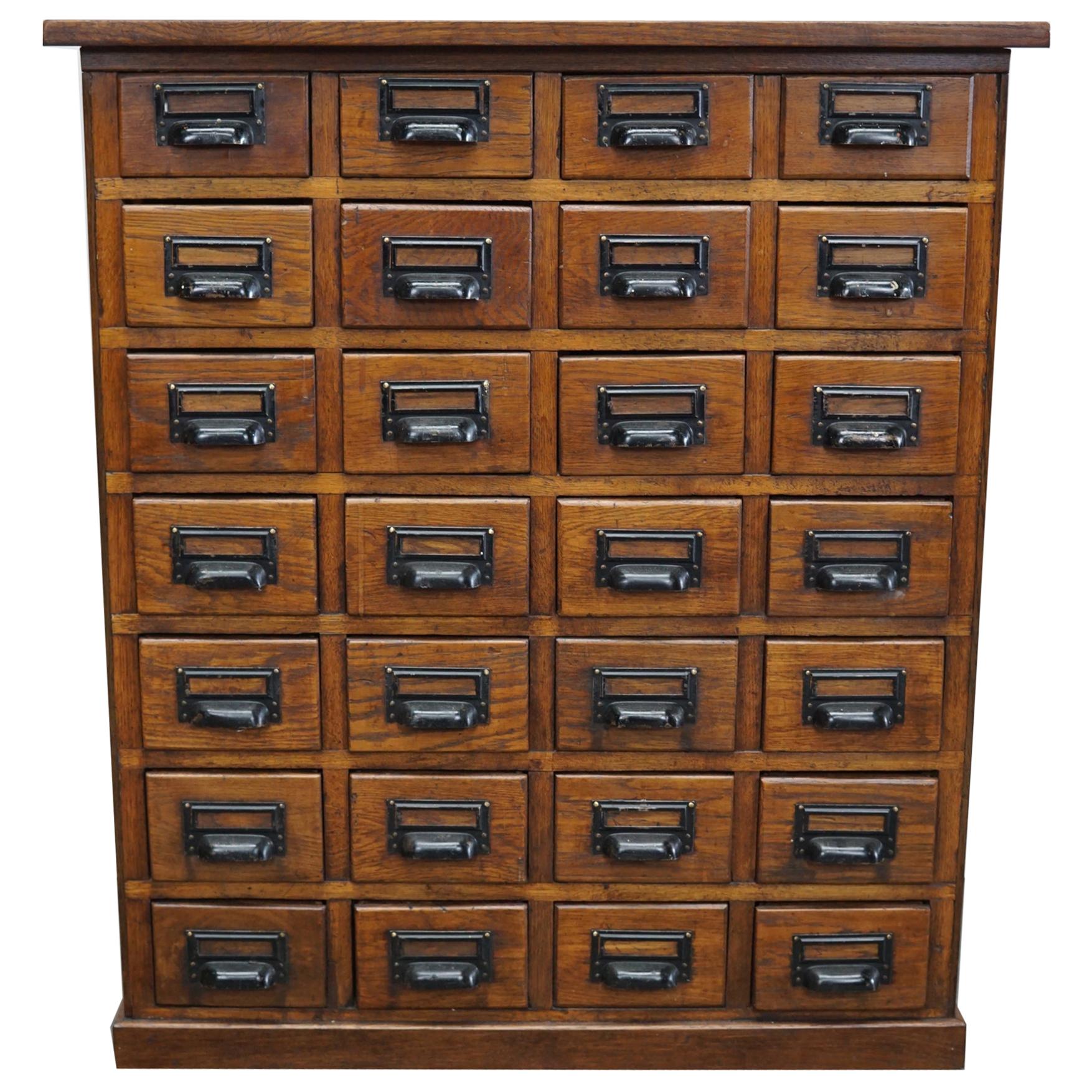 German Oak Apothecary Cabinet, 1930s