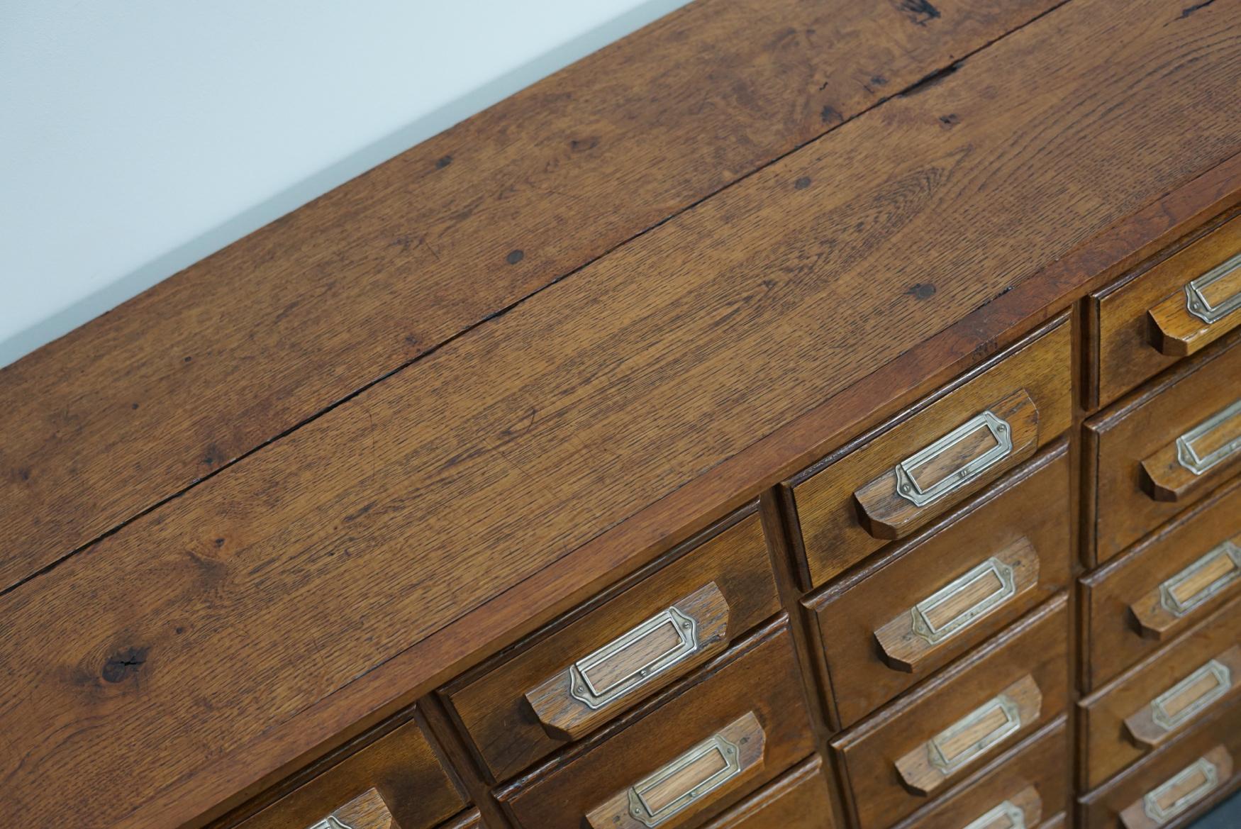 German Oak Apothecary Cabinet, circa 1930s In Good Condition In Nijmegen, NL