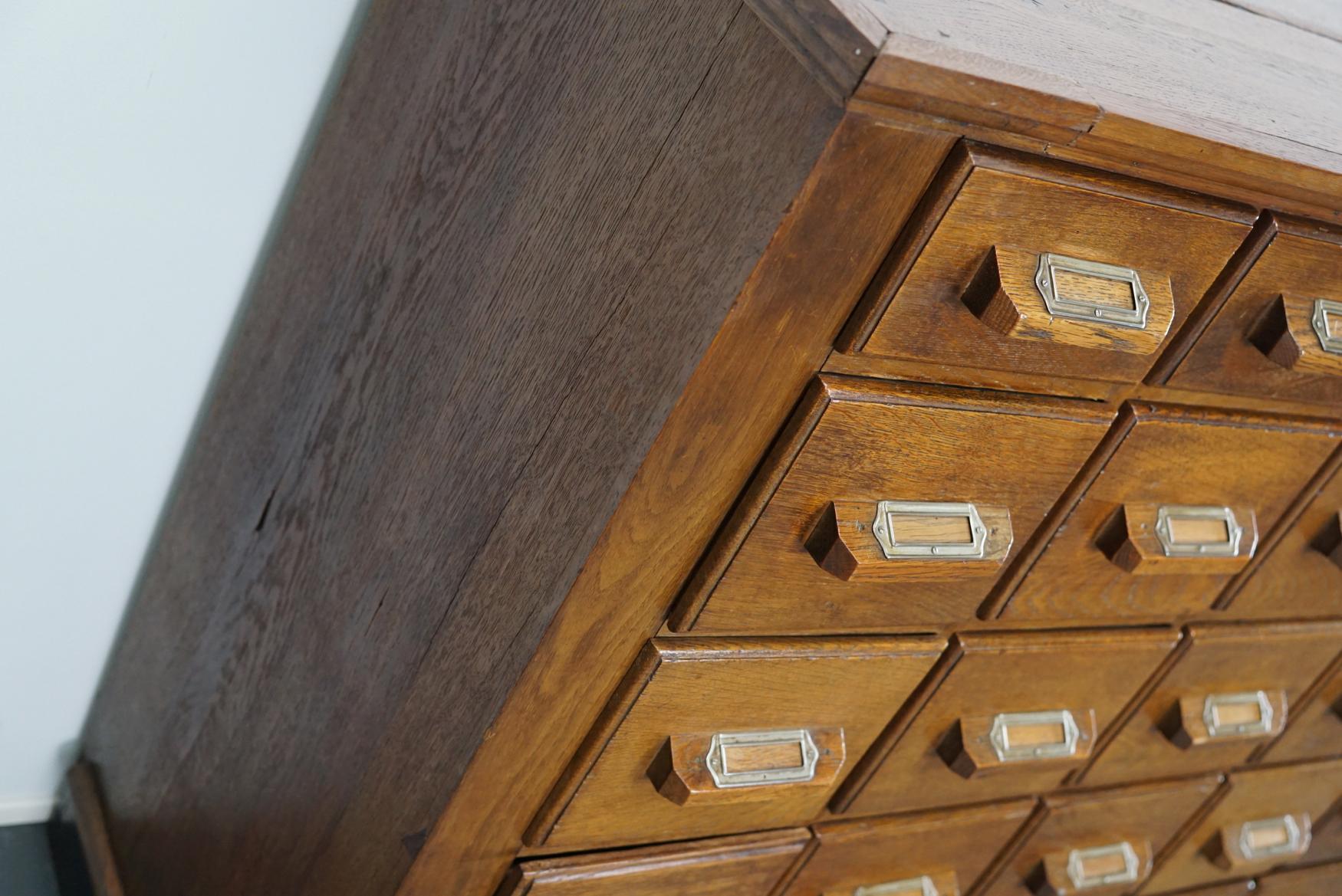 German Oak Apothecary Cabinet, circa 1930s 1