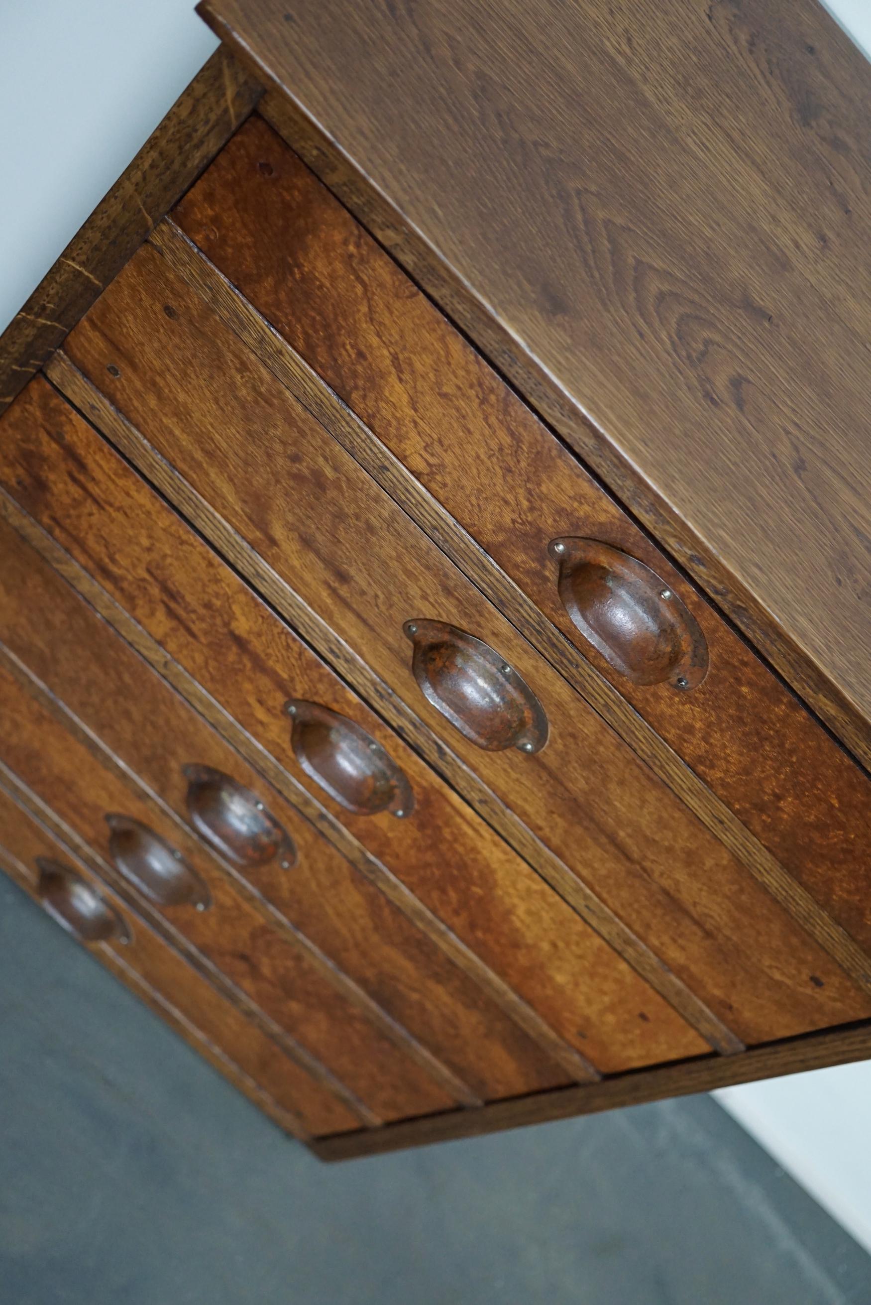 German Oak Apothecary Cabinet, Mid-20th Century In Good Condition In Nijmegen, NL