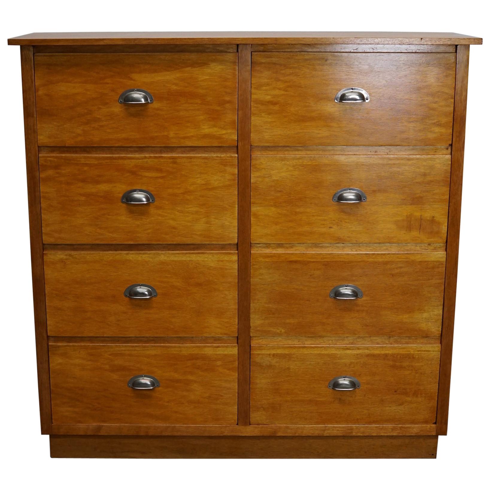 German Oak Apothecary Cabinet, Mid-20th Century