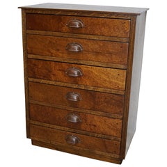 German Oak Apothecary Cabinet, Mid-20th Century