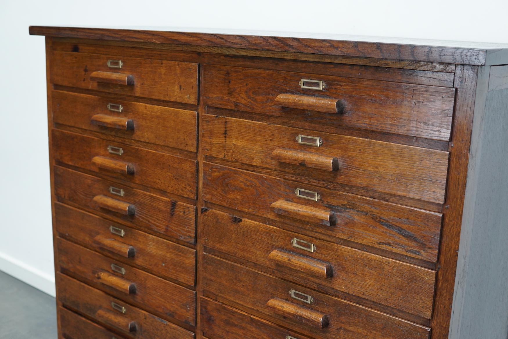 German Oak Apothecary Cabinet or Bank of Drawers, 1930's 2