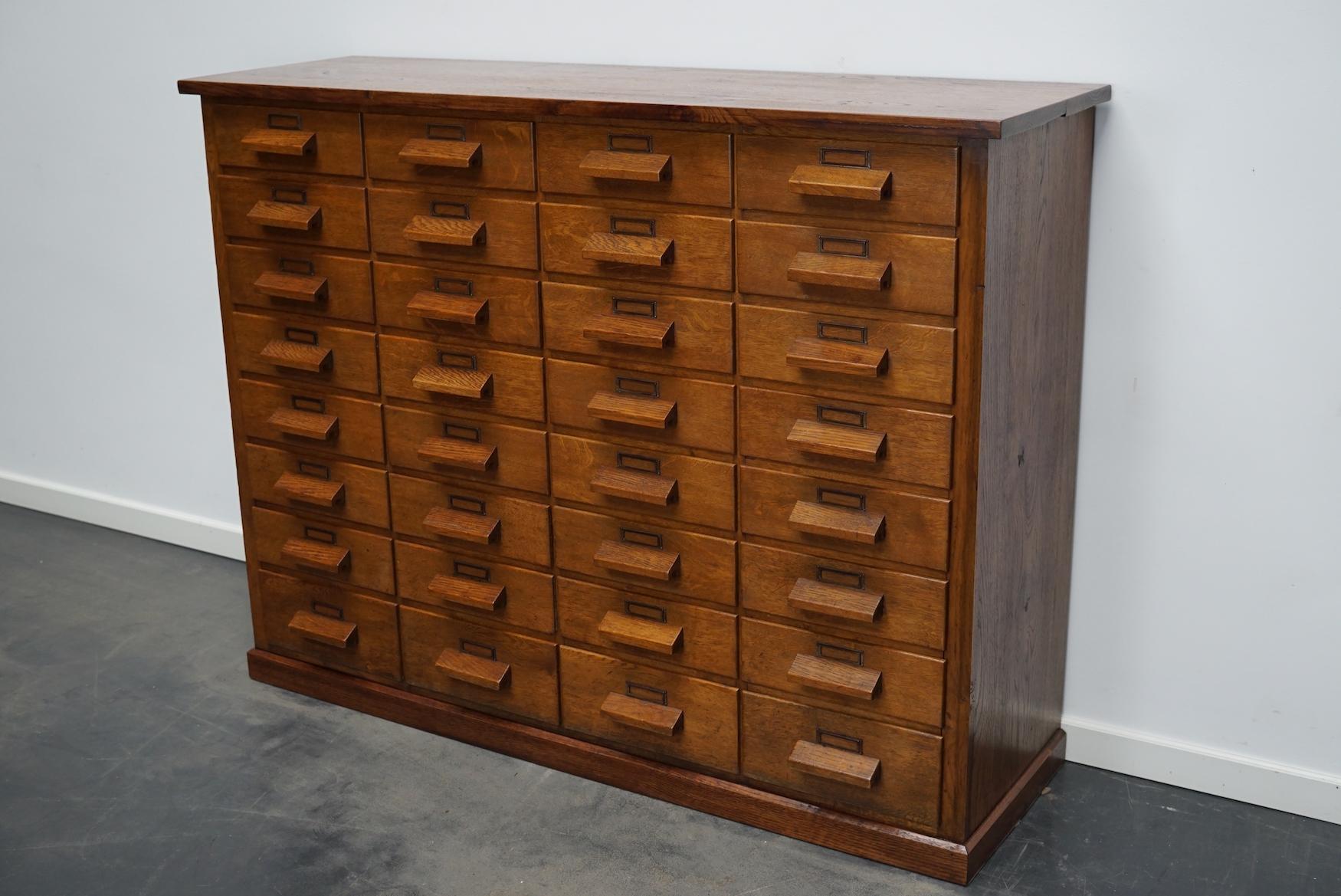 German Oak Apothecary Cabinet or Bank of Drawers, Mid-20th Century 2