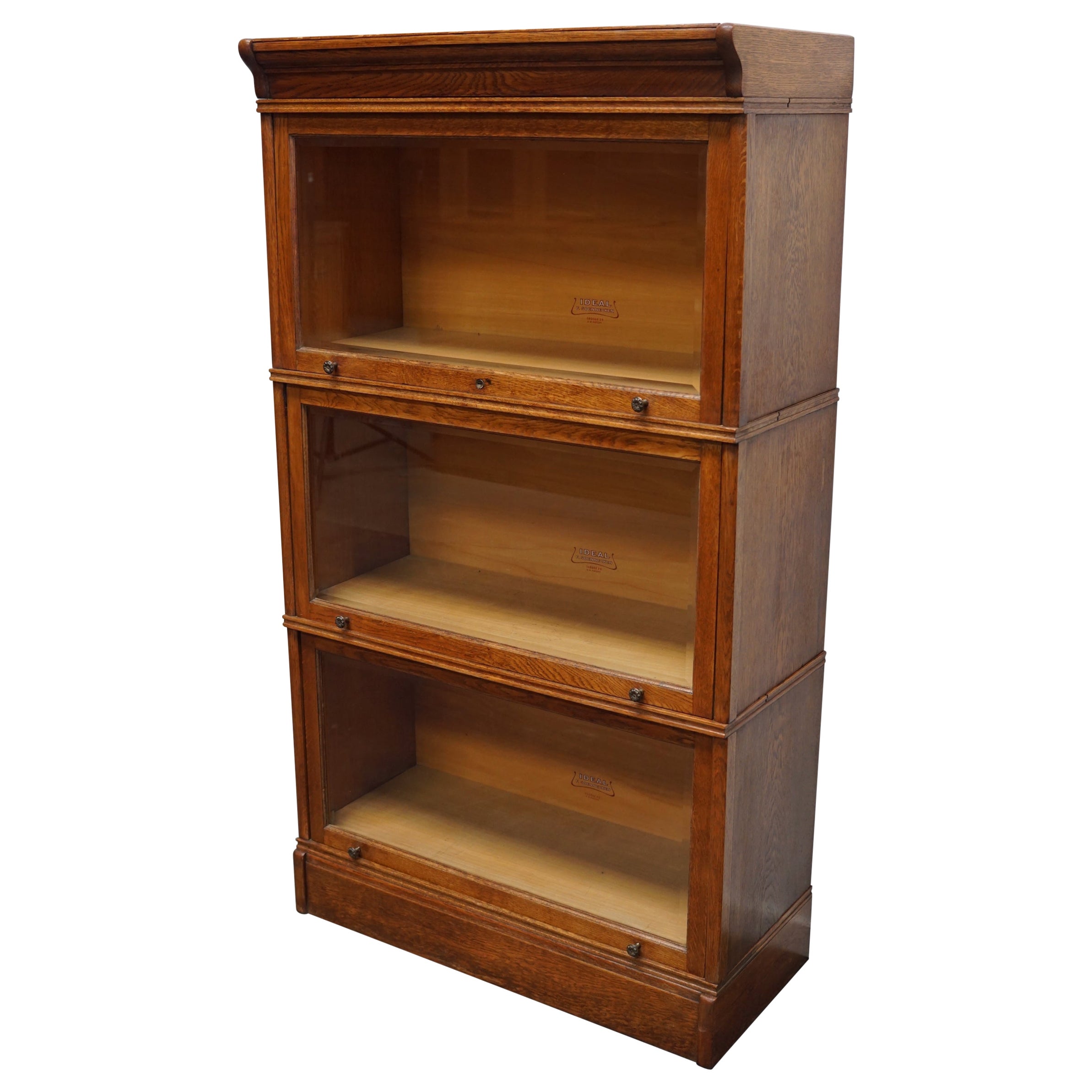 Bibliothèque allemande avec portes pliantes dans le style de Globe Wernicke, vers 1900