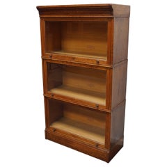 German Oak Bookcase with Folding Doors in Style of Globe Wernicke, Ca 1900s