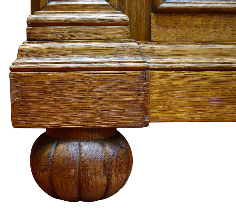 German Oak Desk with Burled Walnut Accents, circa 1930 For Sale at