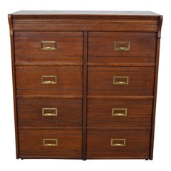 German Oak Filing Cabinet with Folding Doors by F.Soennecken, 1920s